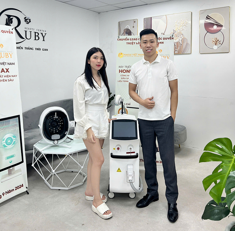 hakai viet nam chuyen giao may triet long diode laser 808kk tai ruby beauty center