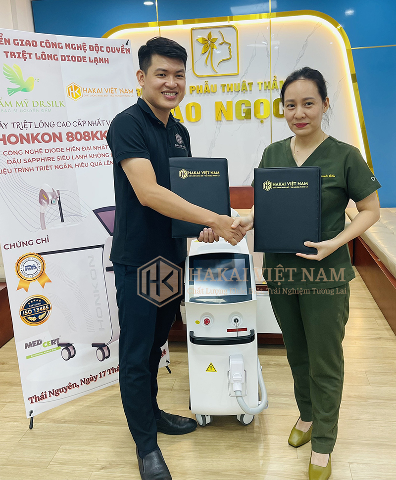 hakai viet nam chuyen giao may triet long diode laser tai thai nguyen