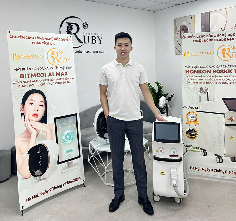 hakai viet nam chuyen giao may triet long tai ruby beauty center