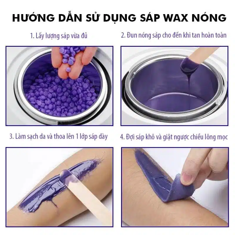 sáp wax lông hard wax beans cách sử dụng